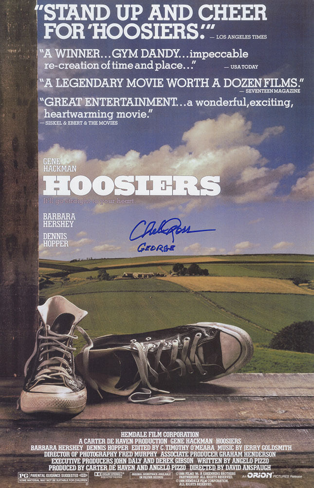 Chelcie Ross Autographed Hoosiers 11x17 Movie Poster with George-Powers Sports Memorabilia