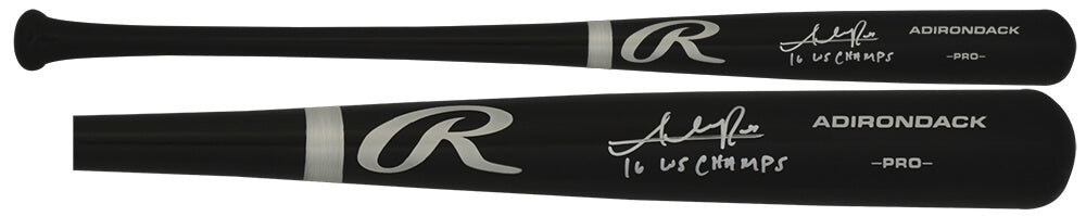 Addison Russell Autographed Rawlings Pro Black Baseball Bat-Powers Sports Memorabilia