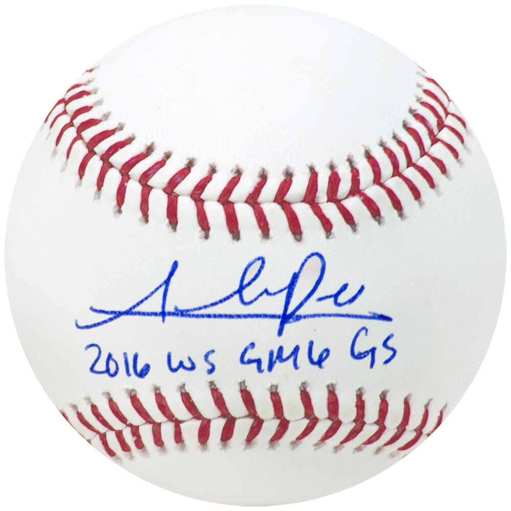 Addison Russell Autographed Rawlings Official MLB Baseball with 2016 WS Gm 6 GS-Powers Sports Memorabilia