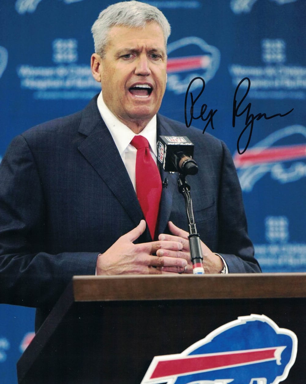 Rex Ryan Buffalo Bills Signed 8x10 Photo - Coach-Powers Sports Memorabilia