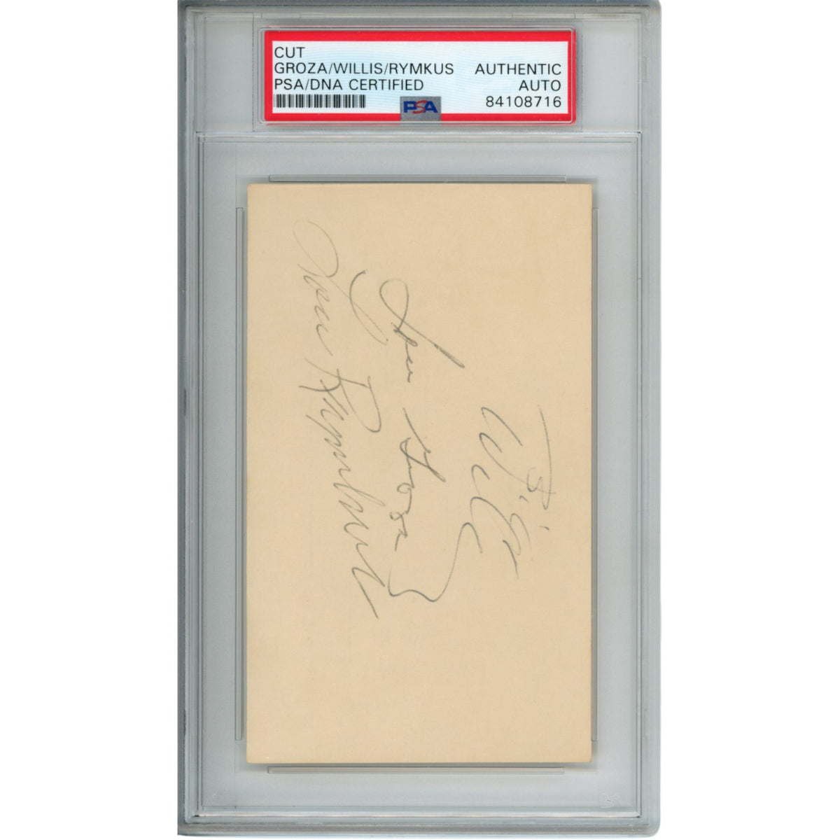 Lou Rymkus Lou Groza Bill Willis Cleveland Browns Signed Mini Helmet - 3x5" Cut PSA Slabbed PSA-Powers Sports Memorabilia