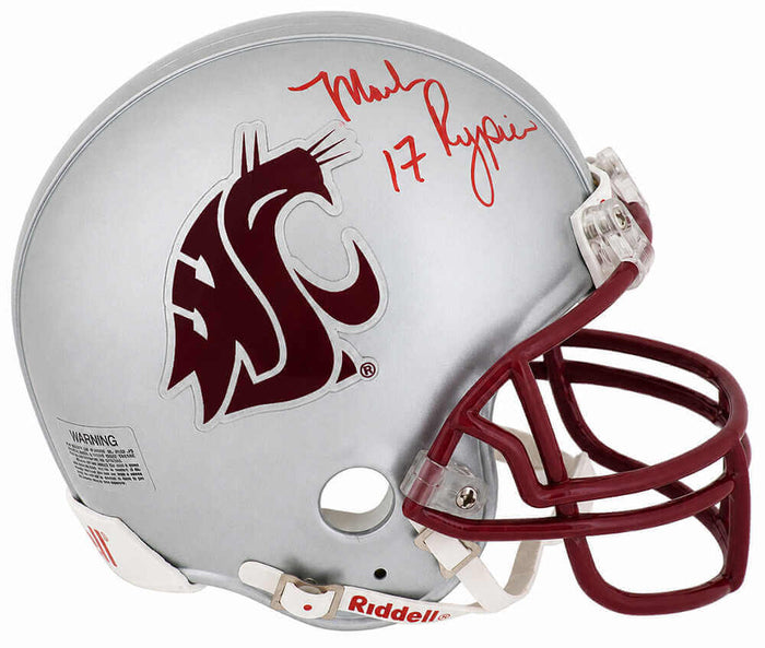 Mark Rypien Autographed Washington State Cougars T/B Riddell (VSR4) Mini Helmet-Powers Sports Memorabilia