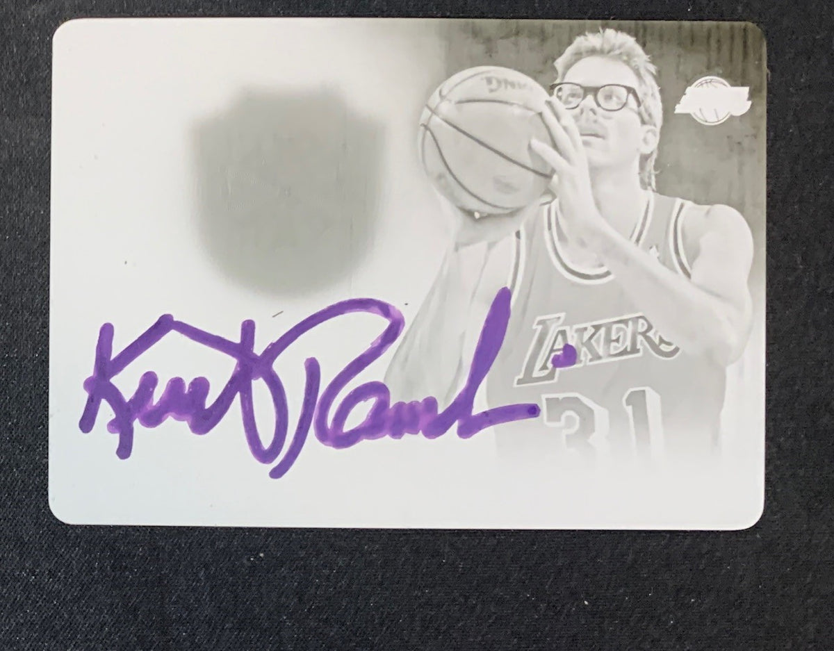 Kurt Rambis 2013 Panini National Treasures Signed Printing Plate Auto Beckett 1/1-Powers Sports Memorabilia