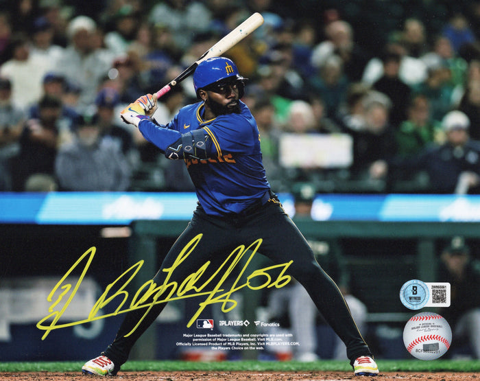Randy Arozarena Signed Seattle Mariners City Connect 8x10 - Beckett-Powers Sports Memorabilia