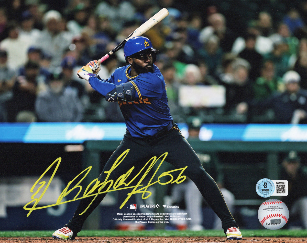Randy Arozarena Signed Seattle Mariners City Connect 8x10 - Beckett-Powers Sports Memorabilia