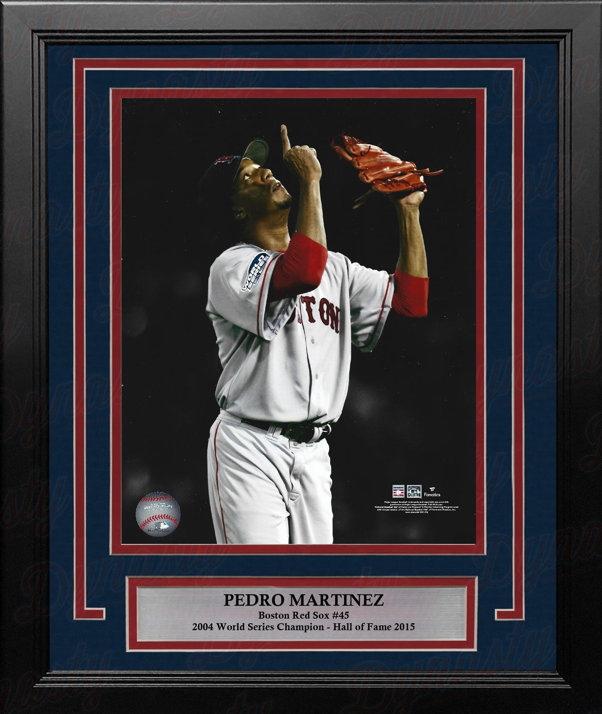 Pedro Martinez Sky Point 2004 World Series Boston Red Sox 16" x 20" Framed Baseball Display Photo-Powers Sports Memorabilia