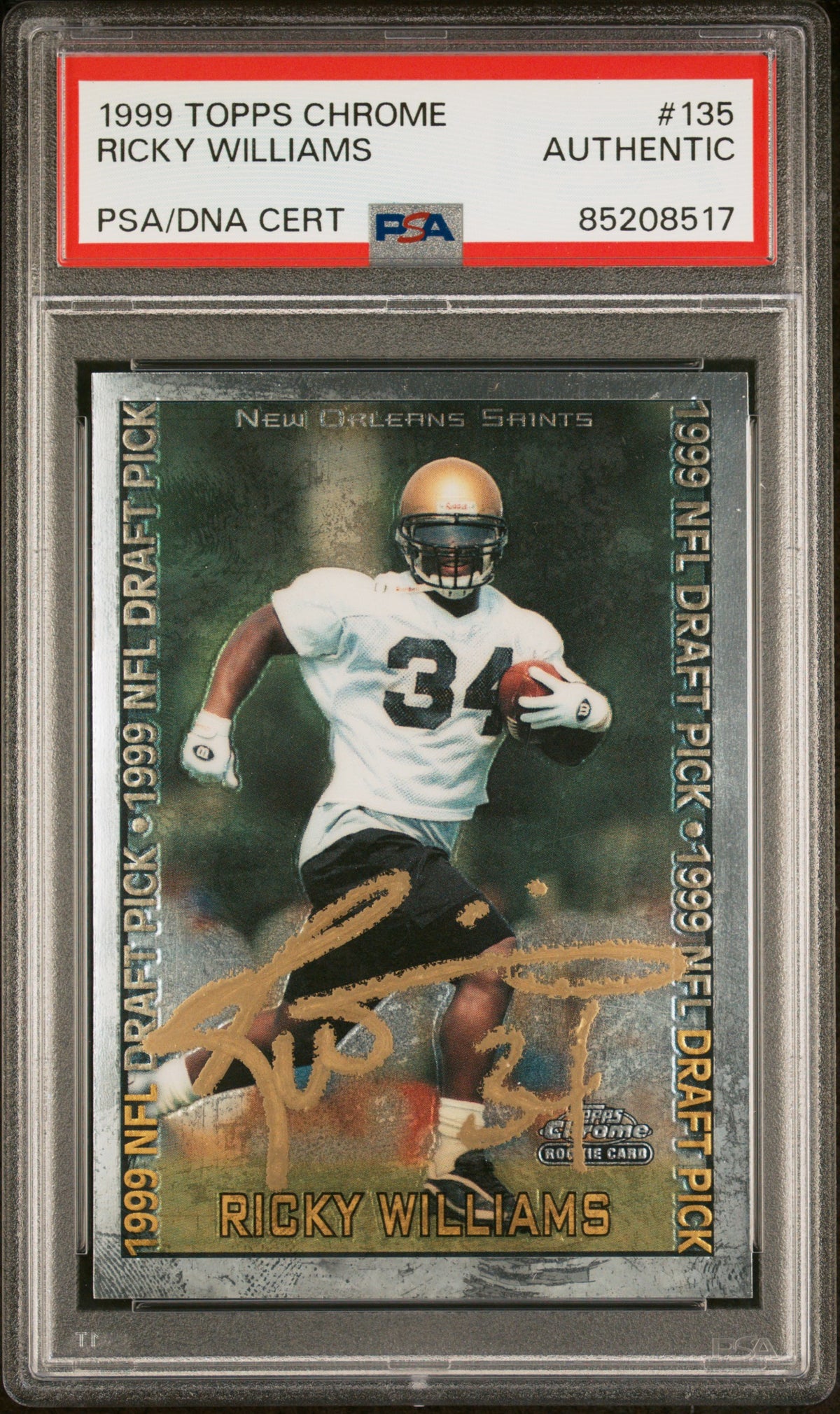 Ricky Williams 1999 Topps Chrome Signed Rookie Card #135 Auto PSA 85208517-Powers Sports Memorabilia