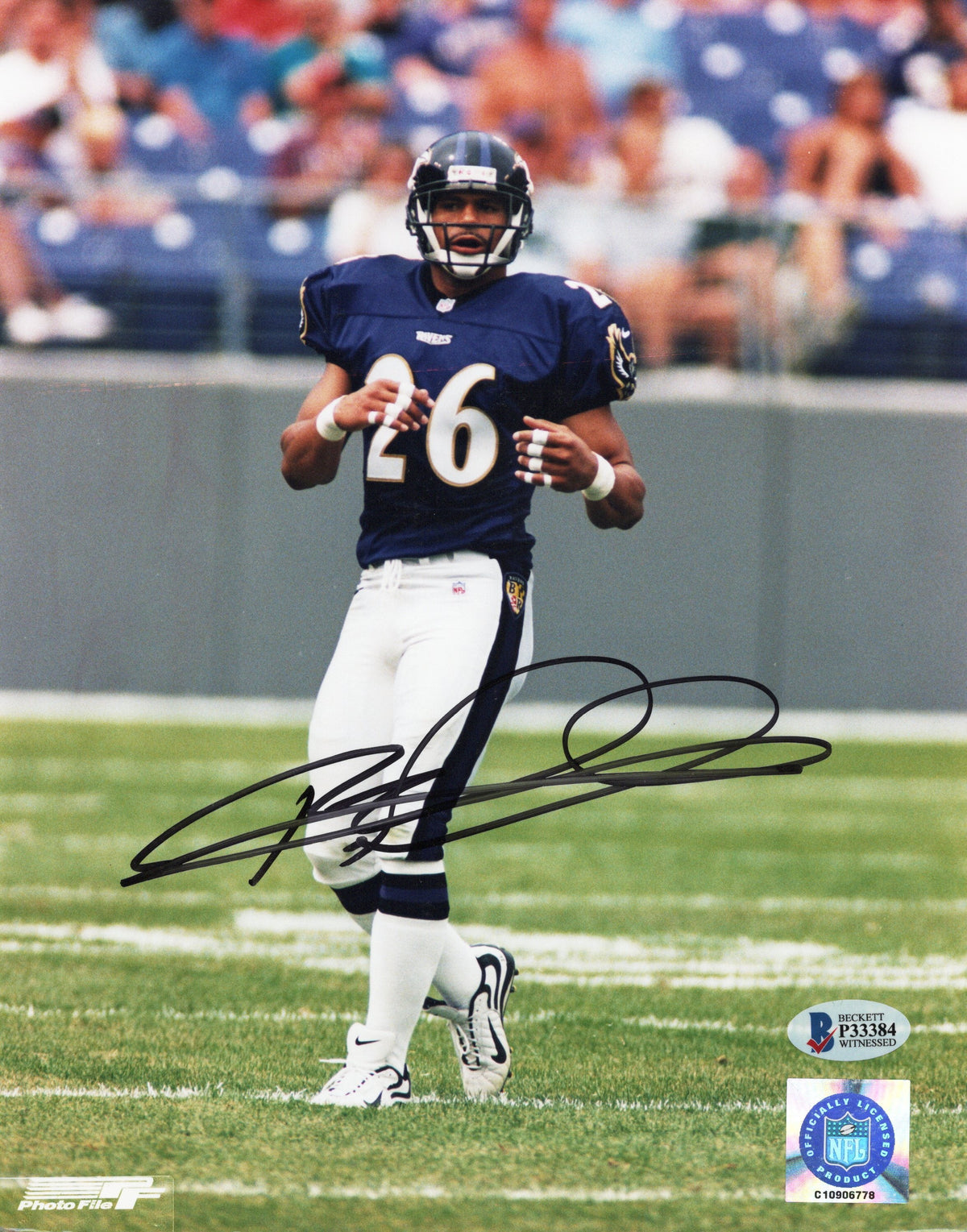 Rod Woodson Signed Baltimore Ravens 8x10 Photo Beckett Witnessed #4-Powers Sports Memorabilia