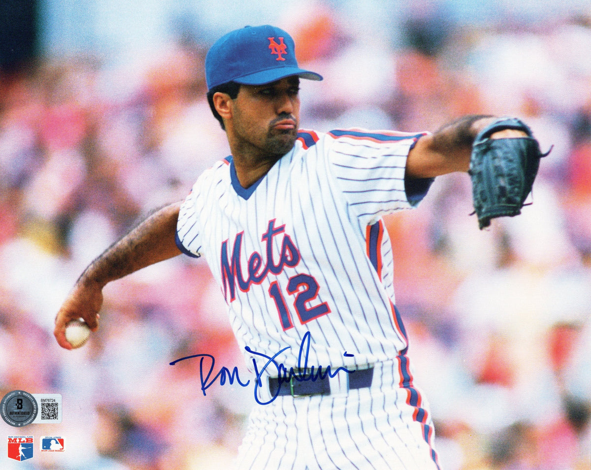 Ron Darling Signed New York Mets 8x10 Photo - Beckett-Powers Sports Memorabilia