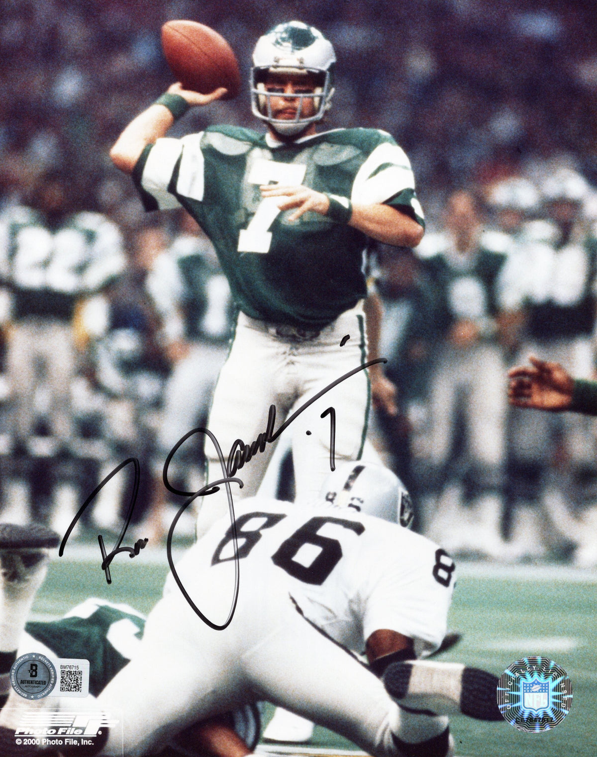 Ron Jaworski Signed Philadelphia Eagles 8x10 Photo Beckett Authenticated #3-Powers Sports Memorabilia