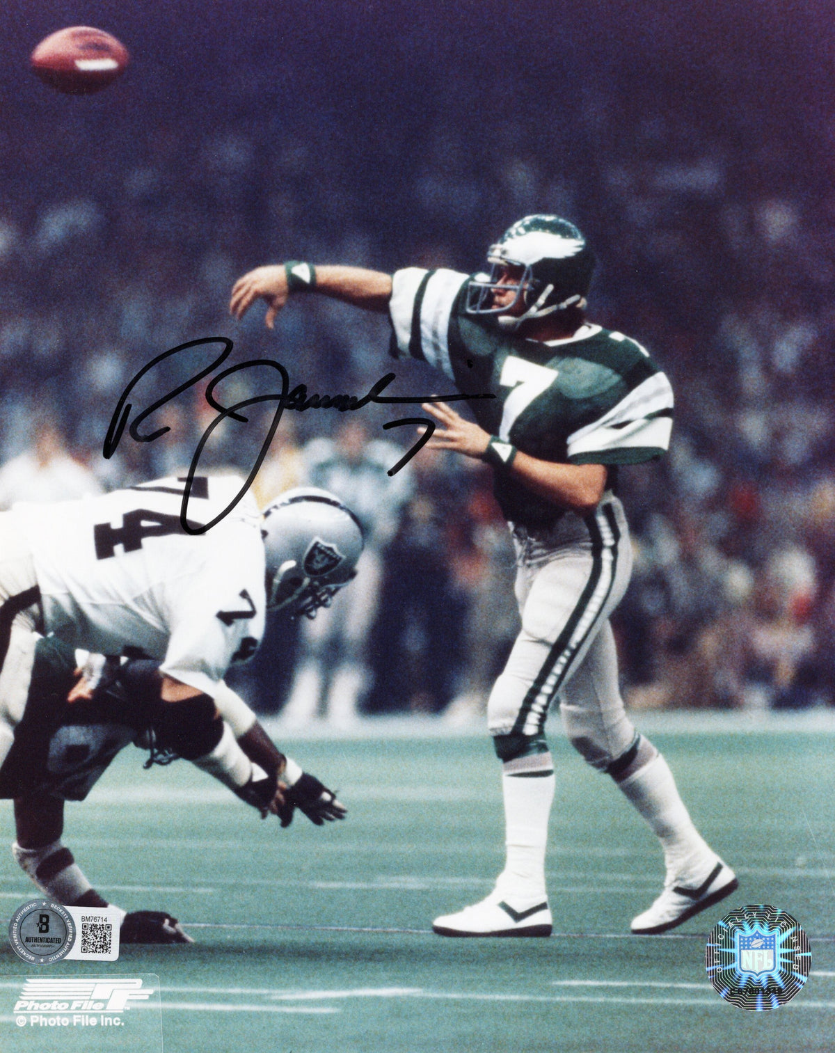 Ron Jaworski Signed Philadelphia Eagles 8x10 Photo Beckett Authenticated #2-Powers Sports Memorabilia