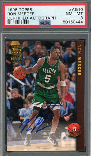 Ron Mercer 1998 Topps Certified Autograph Basketball Card #AG10 Graded PSA 8-Powers Sports Memorabilia