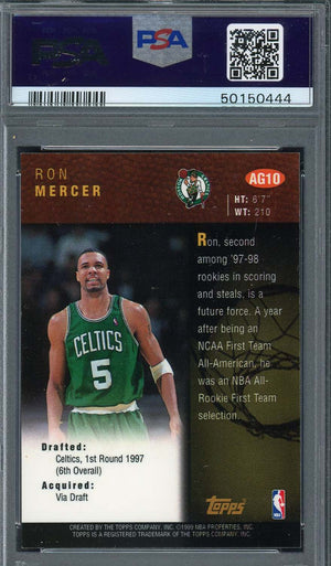 Ron Mercer 1998 Topps Certified Autograph Basketball Card #AG10 Graded PSA 8-Powers Sports Memorabilia