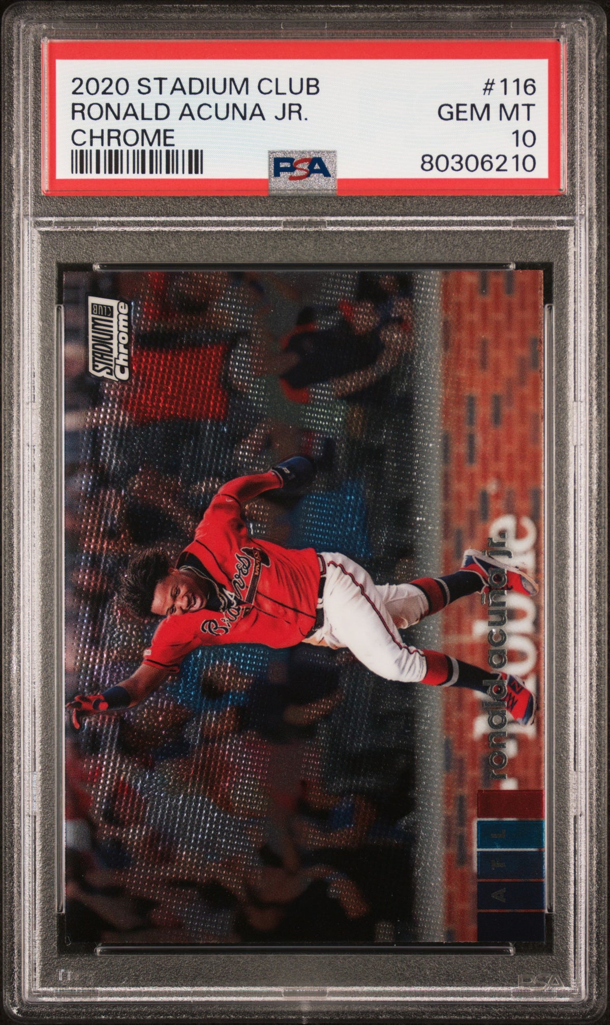 Ronald Acuna 2020 Topps Stadium Club Chrome Baseball Card #116 Graded PSA 10-Powers Sports Memorabilia