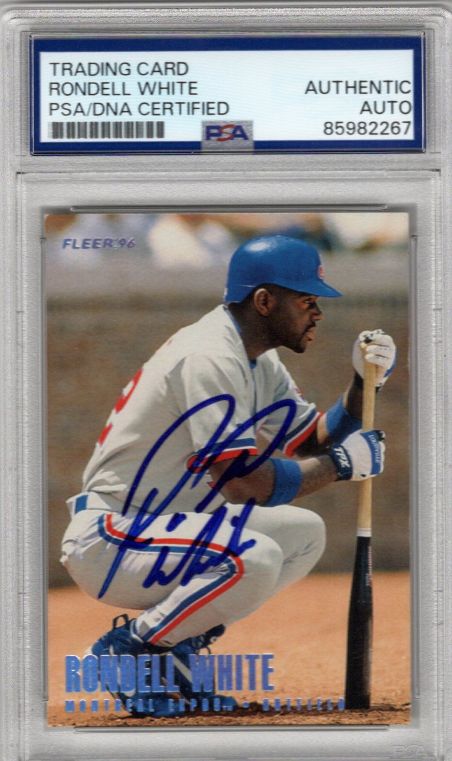 Rondell White Signed Montreal Expos 1996 Fleer Trading Card #471 PSA AUTHENTIC AUTO-Powers Sports Memorabilia