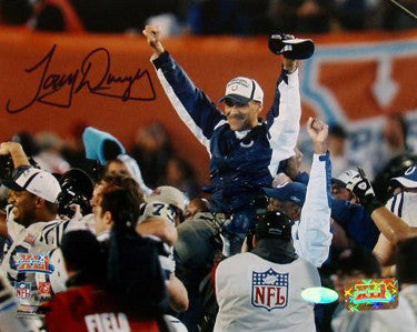 Tony Dungy Autographed Indianapolis Colts 8x10 Photo SB XLI Carryoff- Steiner Hologram-Powers Sports Memorabilia