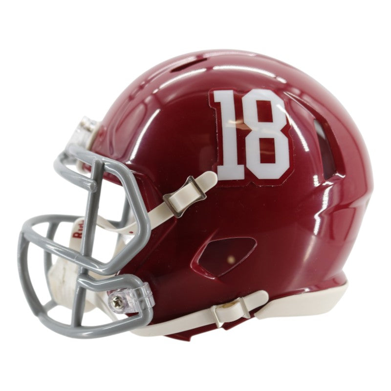 Nick Saban Signed Alabama Crimson Tide Mini Helmet Beckett Holo Only-Powers Sports Memorabilia