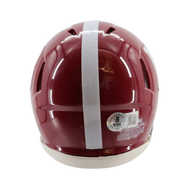 Nick Saban Signed Alabama Crimson Tide Mini Helmet Beckett Holo Only-Powers Sports Memorabilia