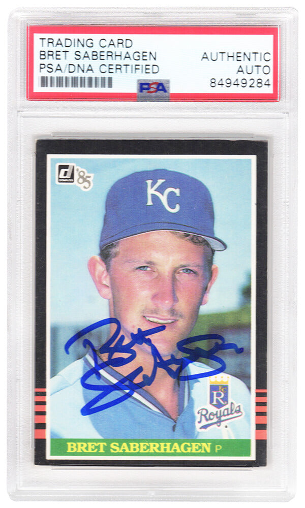 Bret Saberhagen Autographed Kansas City Royals 1985 Donruss Rookie Baseball Card #22-Powers Sports Memorabilia