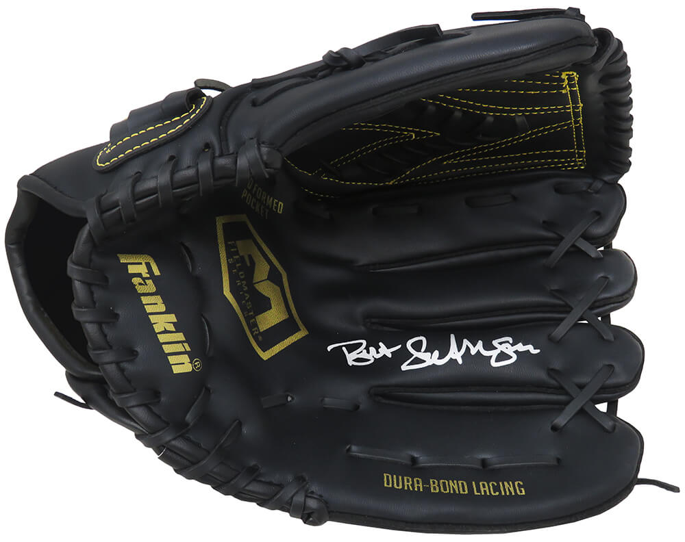 Bret Saberhagen Autographed Franklin Black Baseball Fielder's Glove-Powers Sports Memorabilia