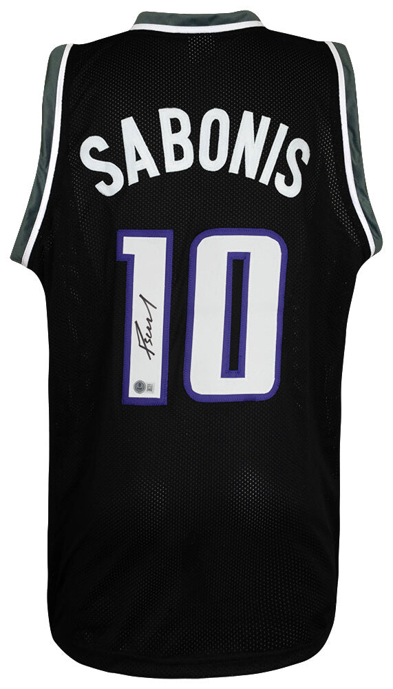 Domantas Sabonis Autographed Black Custom Basketball Jersey-Powers Sports Memorabilia