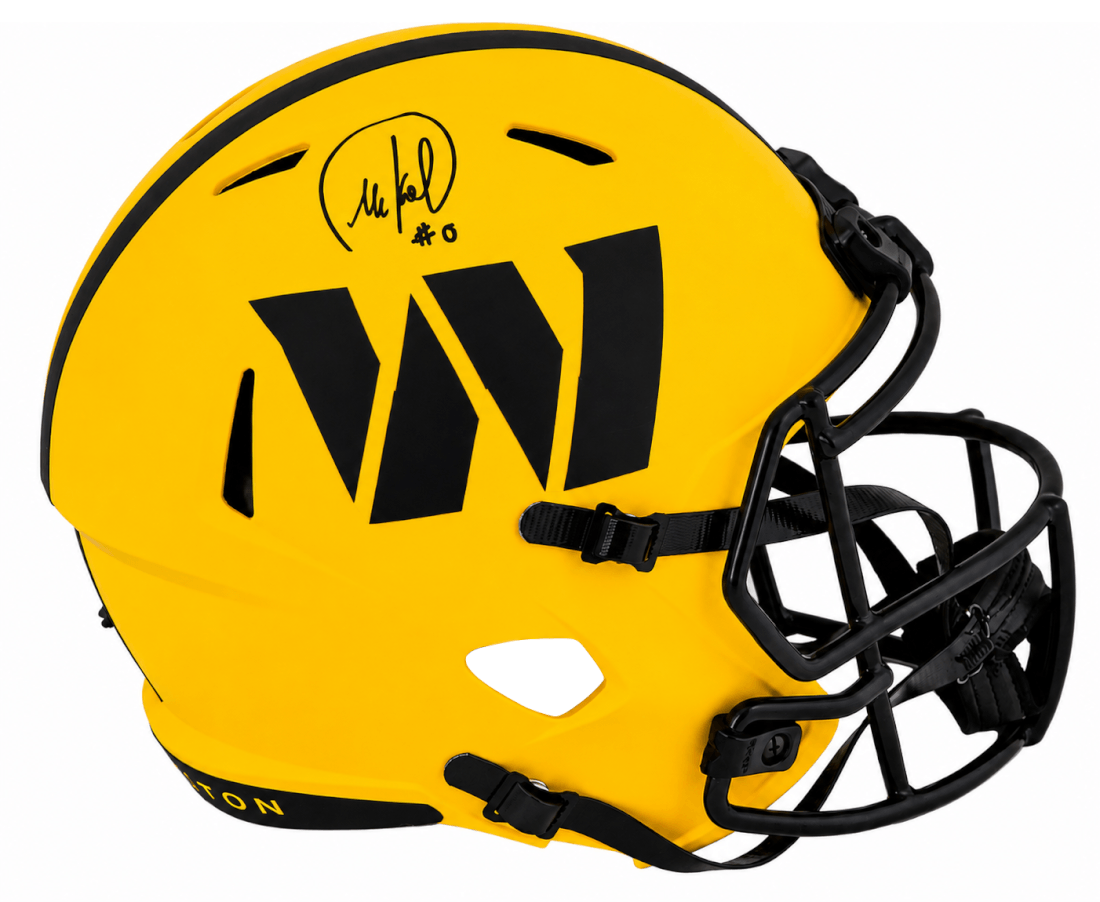 Mike Sainristil Autographed Washington Commanders RAVE Riddell Full Size Speed Replica Helmet-Powers Sports Memorabilia