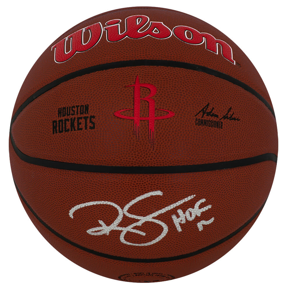 Ralph Sampson Autographed Houston Rockets Logo Wilson Alliance NBA Basketball with HOF'12-Powers Sports Memorabilia