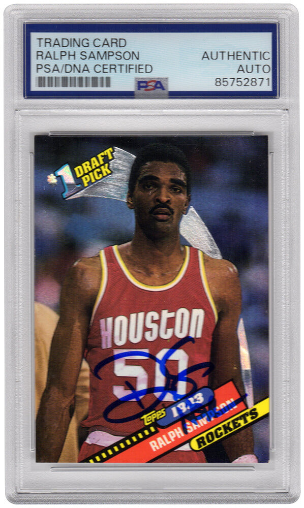 Ralph Sampson Autographed Rockets 1992 Topps Archives Basketball Card #3 with HOF'12 - (PSA Encapsulated)-Powers Sports Memorabilia