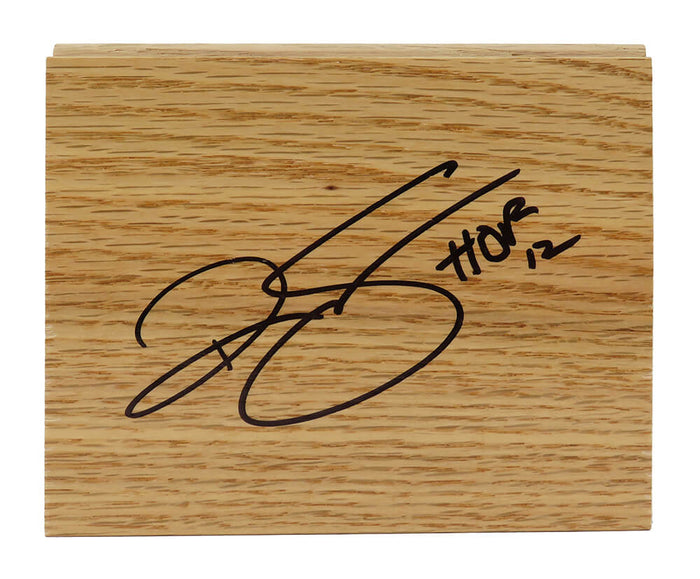 Ralph Sampson Autographed 5x6 Floor Piece with HOF'12-Powers Sports Memorabilia