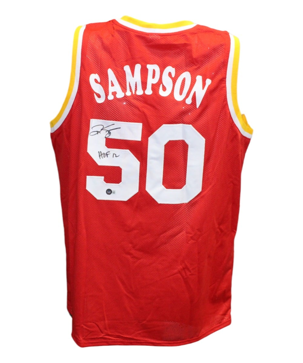 Ralph Sampson College Style HOF Orange Signed Jersey Beckett-Powers Sports Memorabilia