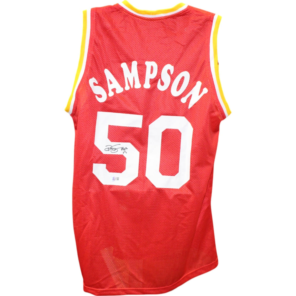 Ralph Sampson Signed Pro Style Red XL Jersey HOF – Beckett Witness Authenticated-Powers Sports Memorabilia