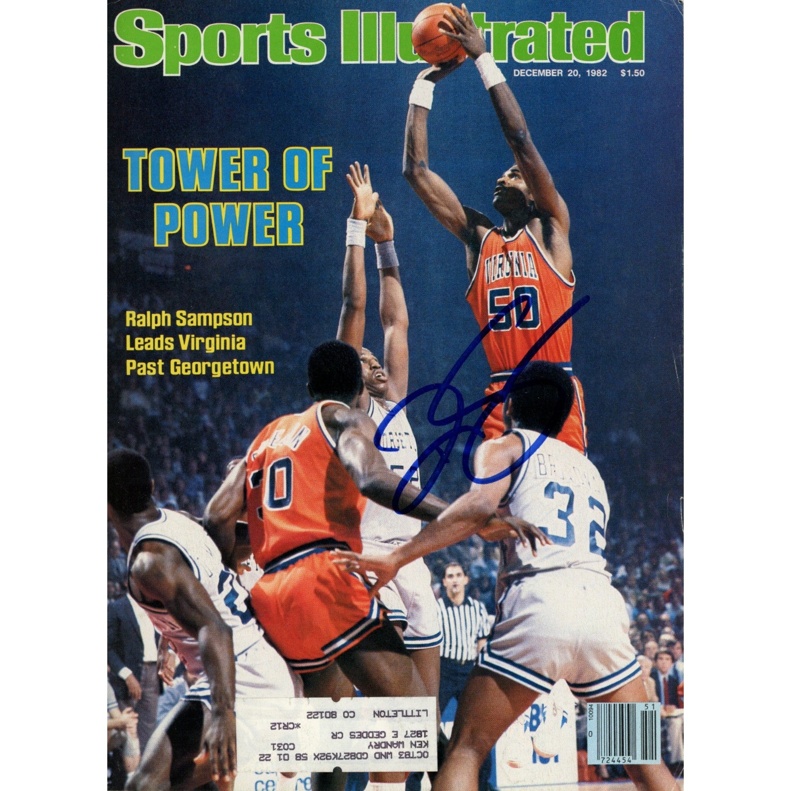 Ralph Sampson Virginia Cavaliers Signed Sports Illustrated-Powers Sports Memorabilia