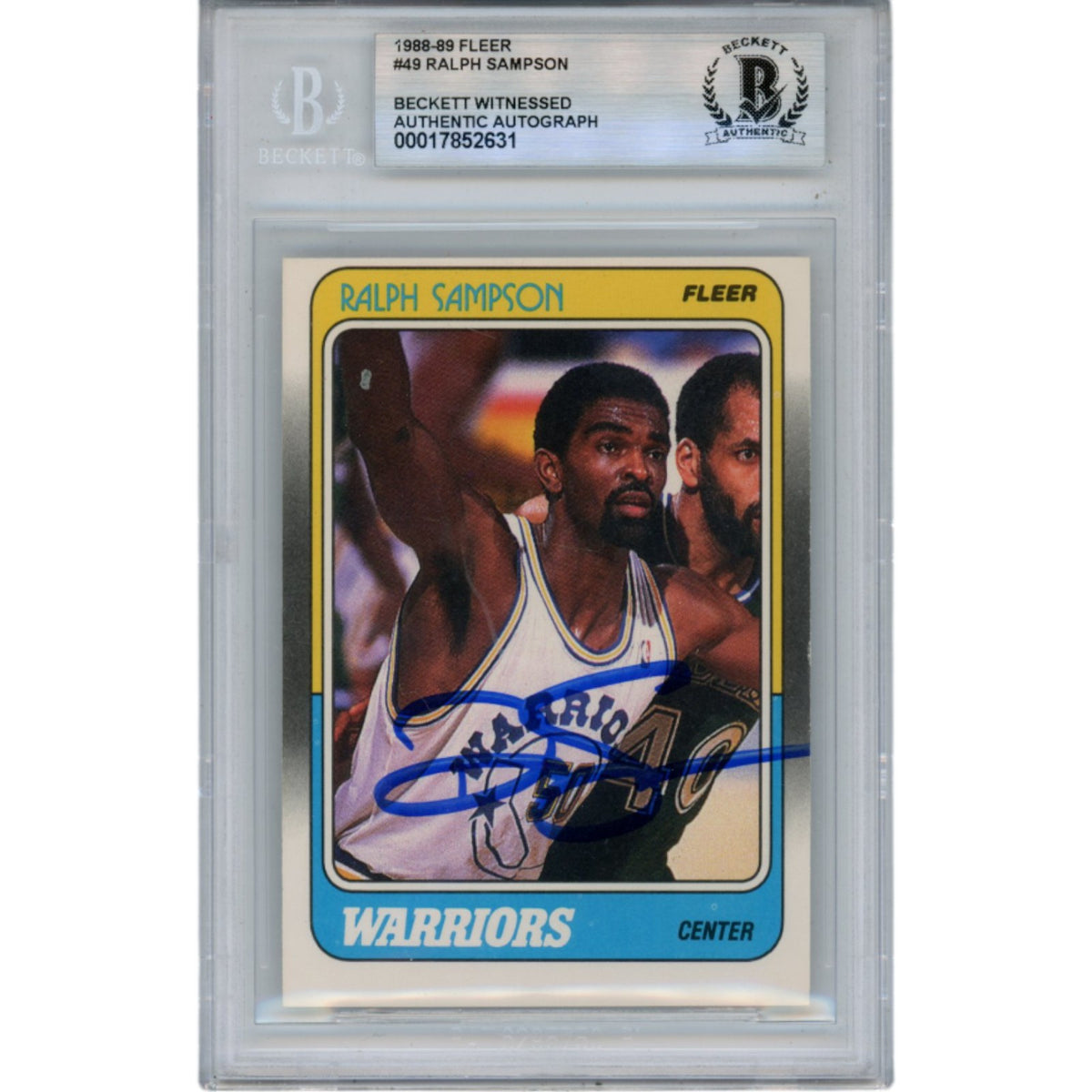 Ralph Sampson Sacramento Kings Signed Card - 1988 Fleer #49 Slabbed Beckett Beckett-Powers Sports Memorabilia