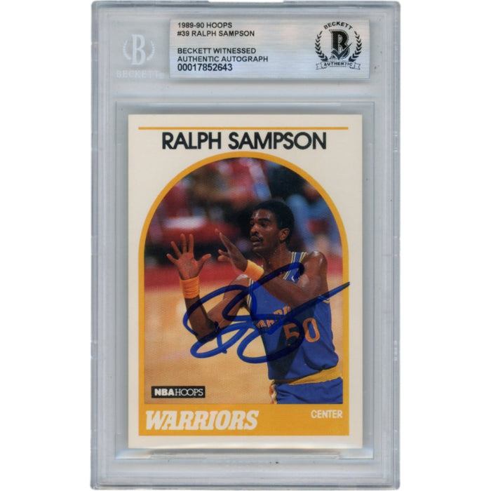 Ralph Sampson Signed 1989 Hoops #39 Slabbed Trading Card – Beckett Authenticated-Powers Sports Memorabilia