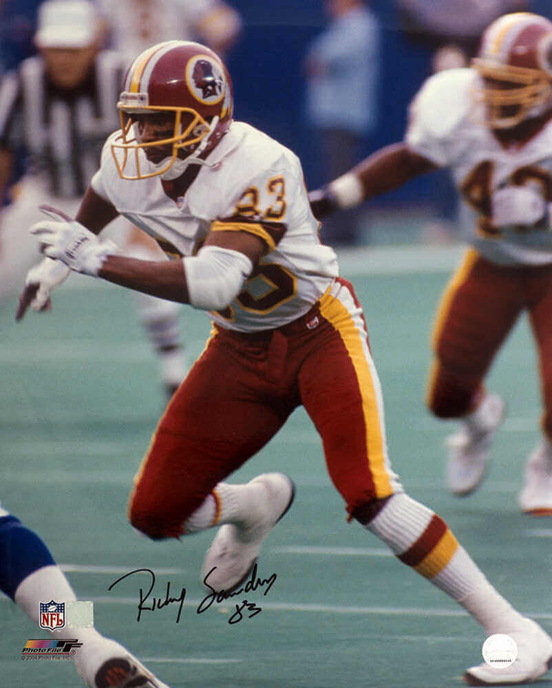 Ricky Sanders Autographed Washington Football Team Jersey 16x20 Photo-Powers Sports Memorabilia