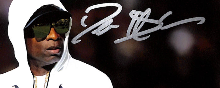 Deion Sanders Signed Colorado Buffaloes 8x10 Photo – White – Beckett Authenticated-Powers Sports Memorabilia