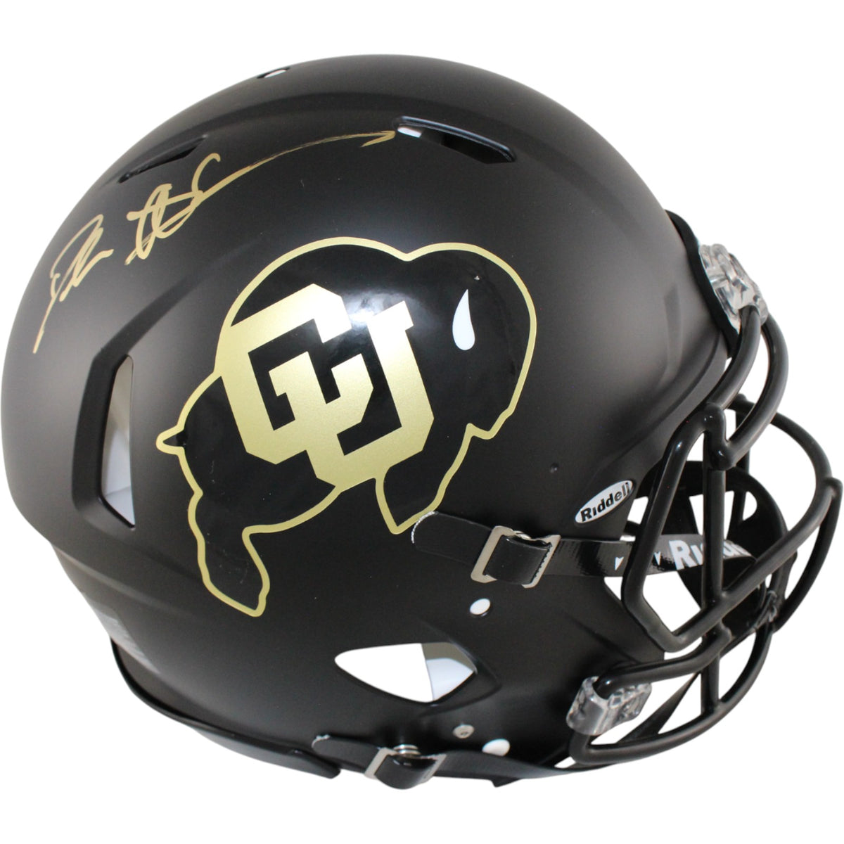 Deion Sanders Colorado Buffaloes Pro Signed Helmet Beckett Witness 51740 Beckett-Powers Sports Memorabilia