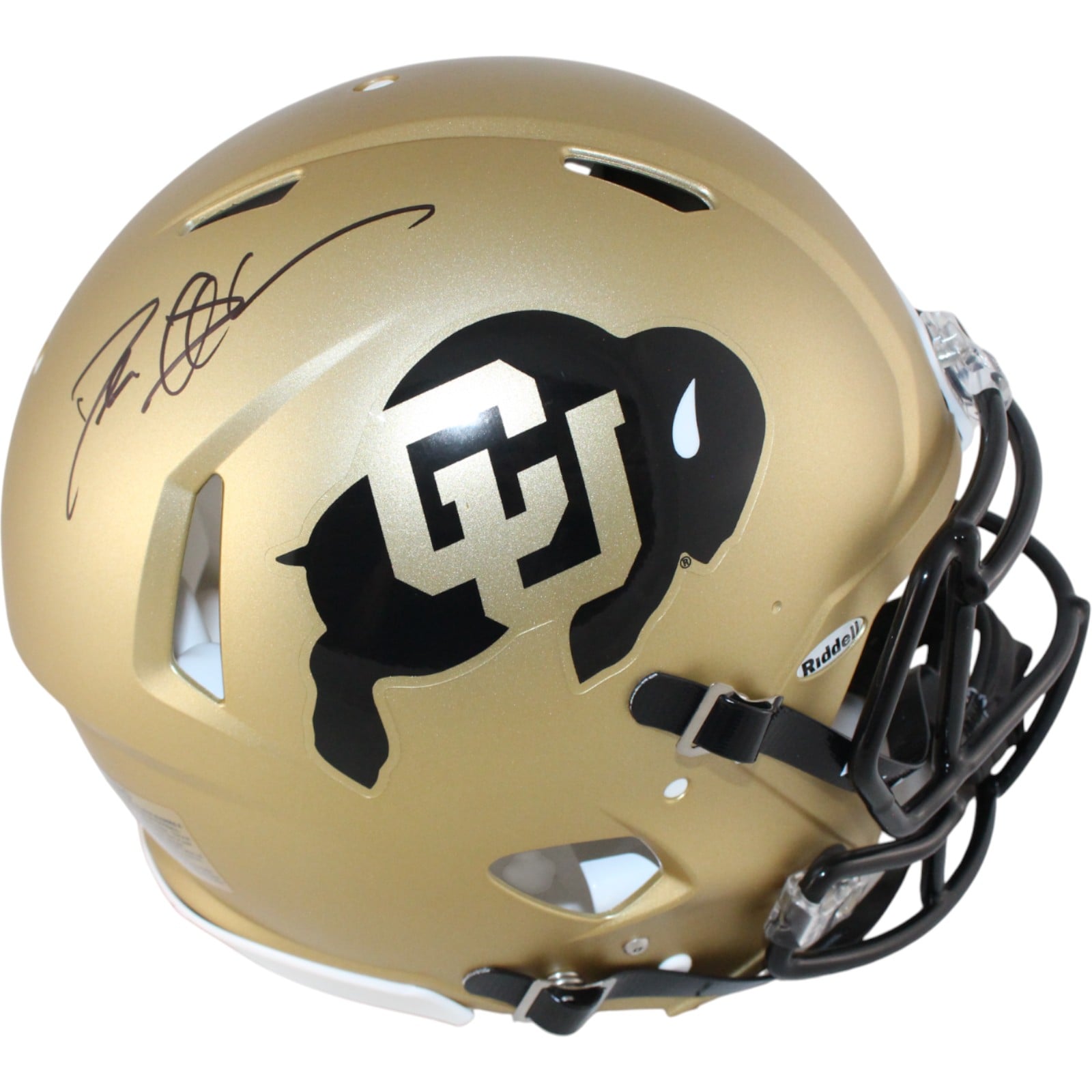 Deion Sanders Signed Colorado Buffaloes Pro Helmet – Beckett Witness Authenticated-Powers Sports Memorabilia