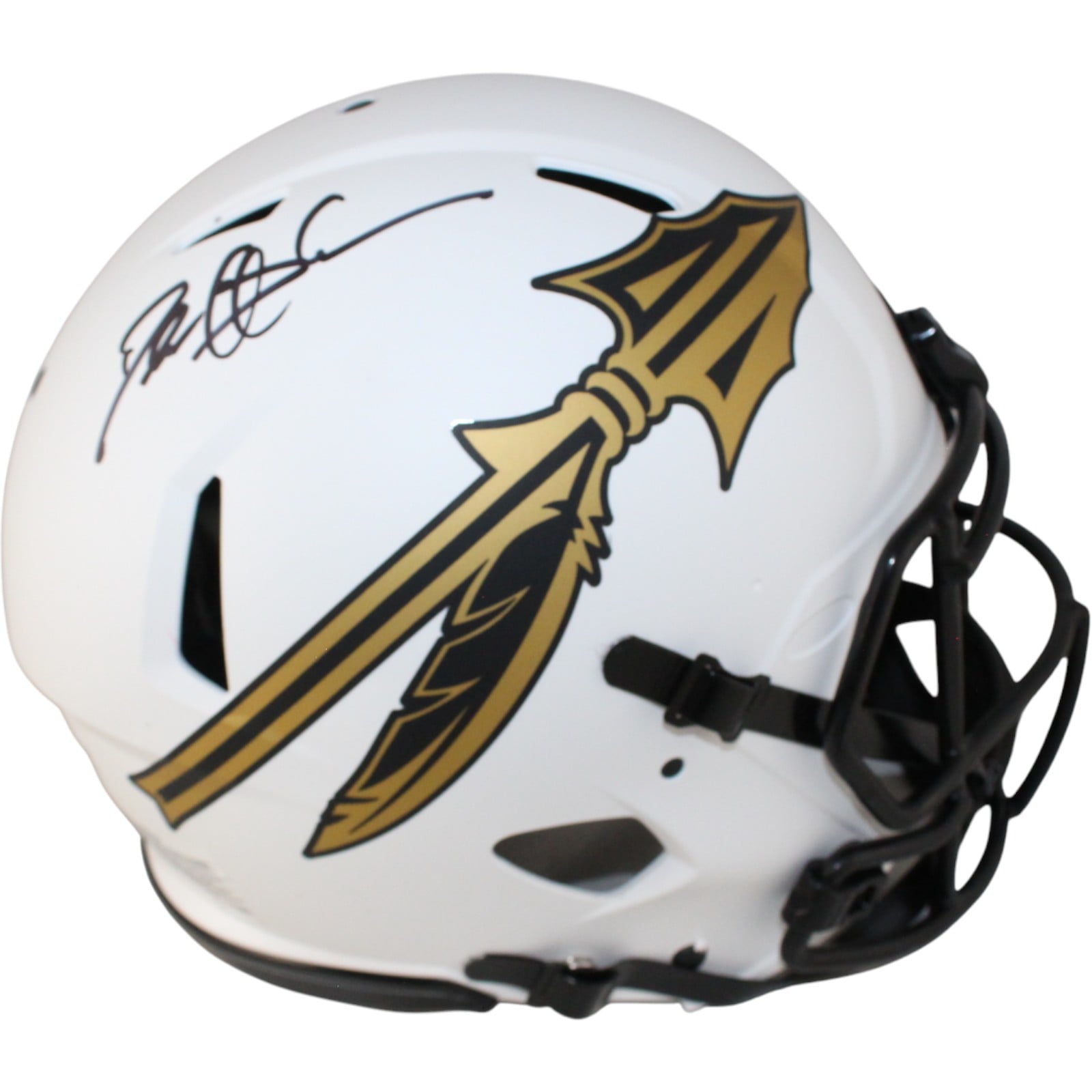Deion Sanders Florida State Seminoles Pro Lunar Signed Helmet-Powers Sports Memorabilia