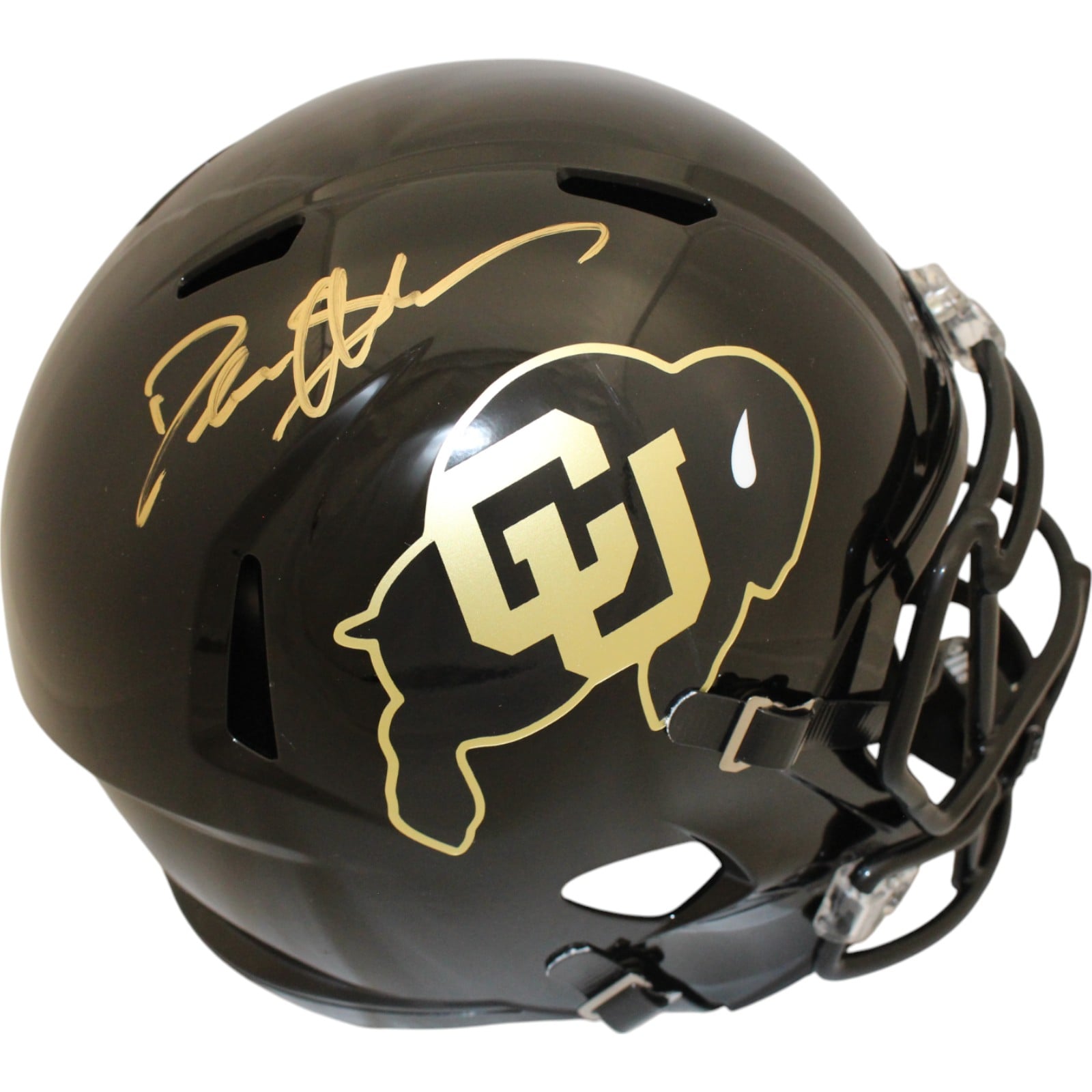 Deion Sanders Signed Colorado Buffaloes Full-Size Black Helmet – Beckett Authenticated-Powers Sports Memorabilia