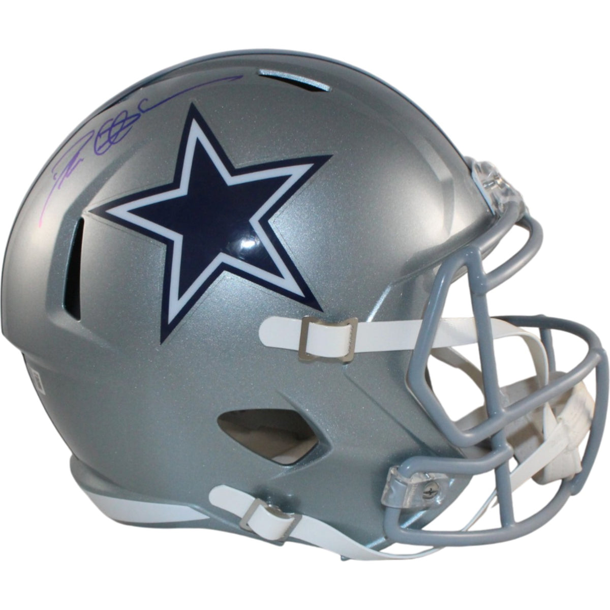 Deion Sanders Dallas Cowboys F/S Signed Helmet Beckett Witness 55192 Beckett-Powers Sports Memorabilia