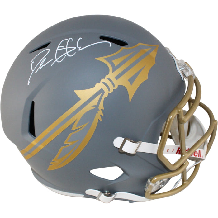 Deion Sanders Signed Florida State Seminoles Full-Size Slate Helmet – Beckett Authenticated-Powers Sports Memorabilia
