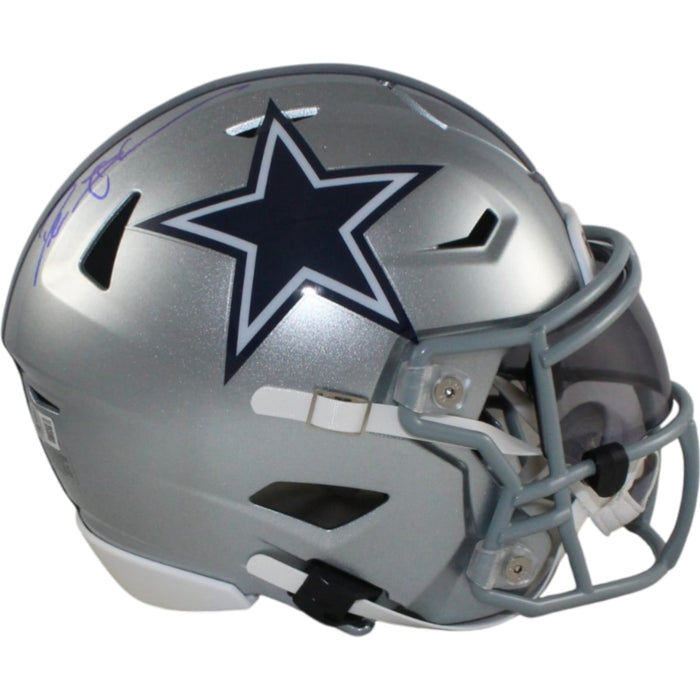 Deion Sanders Signed Dallas Cowboys Mid-Size Midi Helmet Beckett WIT-Powers Sports Memorabilia