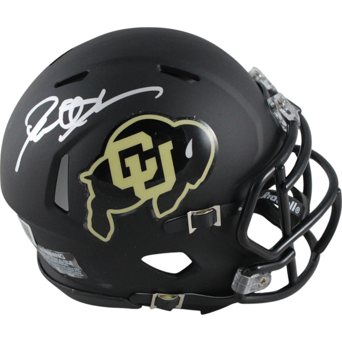 Deion Sanders Signed Colorado Buffaloes Black Mini Helmet – Beckett Authenticated-Powers Sports Memorabilia