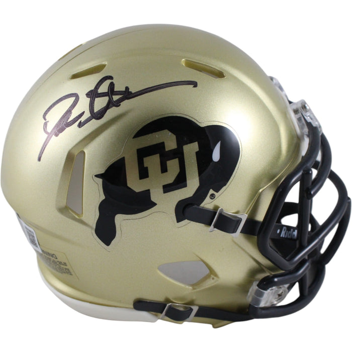 Deion Sanders Signed Colorado Buffaloes Gold Mini Helmet – Beckett Authenticated-Powers Sports Memorabilia
