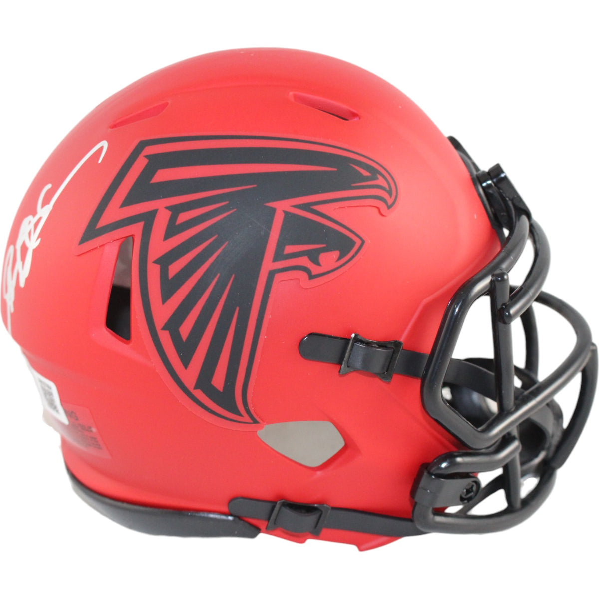 Deion Sanders Atlanta Falcons Signed Mini Helmet - Rave Beckett Witness Beckett-Powers Sports Memorabilia