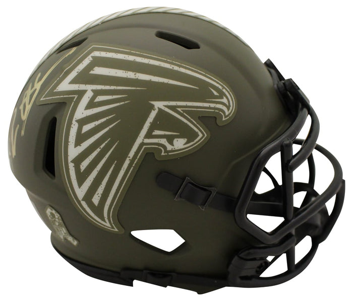 Deion Sanders Signed Atlanta Falcons Salute Mini Helmet – Beckett Authenticated-Powers Sports Memorabilia