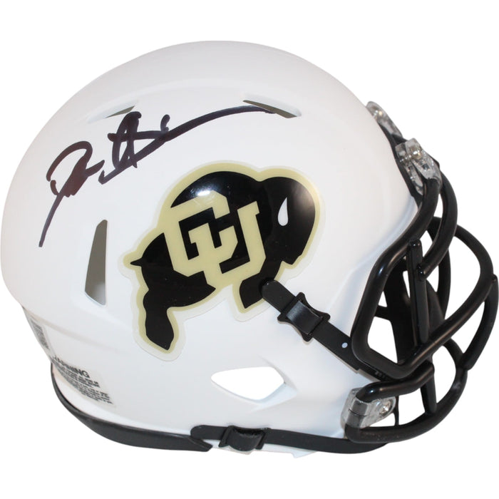 Deion Sanders Signed Colorado Buffaloes White Mini Helmet – Beckett Authenticated-Powers Sports Memorabilia