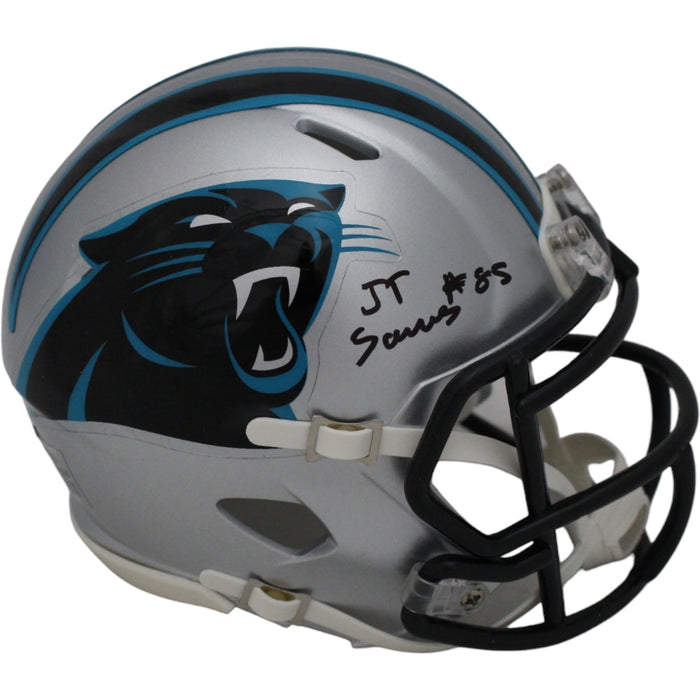 Ja'Tavion Sanders Signed Carolina Panthers Mini Helmet – Beckett Authenticated-Powers Sports Memorabilia