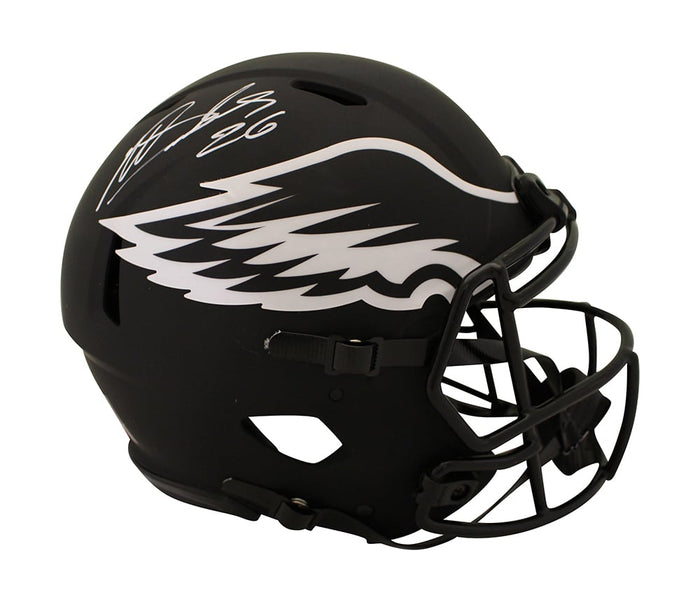 Miles Sanders Autographed Philadelphia Eagles Authentic Eclipse Helmet – Beckett Authenticated-Powers Sports Memorabilia